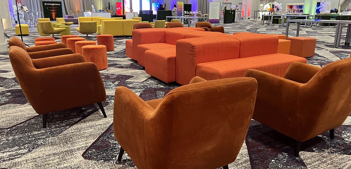 spice orange club chairs with orange ottoman sectionals