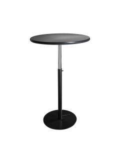 30" Round Bar Table w/ Black Hydraulic Base