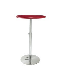 30" Round Bar Table w/ Chrome Hydraulic Base