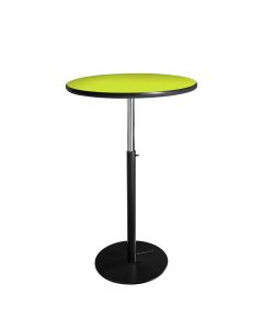 30" Round Bar Table w/ Black Hydraulic Base