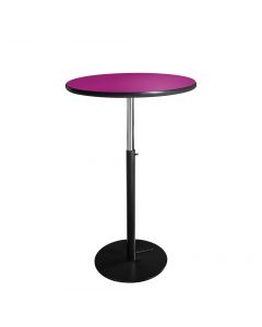 30" Round Bar Table w/ Black Hydraulic Base, Fuchsia Top