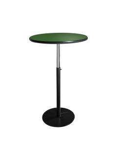 30" Round Bar Table w/ Black Hydraulic Base, Green Top
