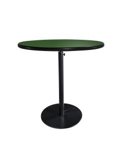 30" Round Café Table w/ Black Hydraulic Base, Green Top