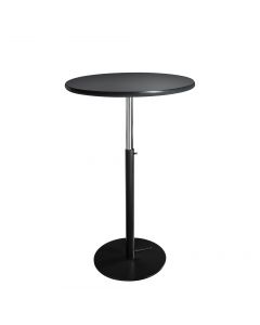 30" Round Bar Table w/ Black Hydraulic Base