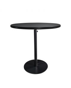 30" Round Café Table w/ Black Hydraulic Base, Graphite Nebula Top