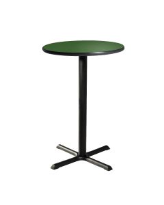 30" Round Bar Table w/ Standard Black Base, Green Top