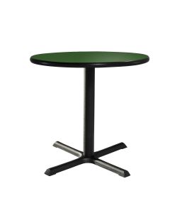 30" Round Cafe Table w/ Standard Black Base, Green Top