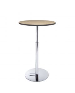 30" Round Bar Table w/ Chrome Hydraulic Base