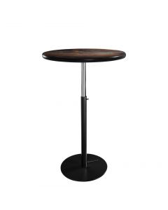 30" Round Bar Table w/ Black Hydraulic Base