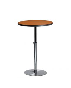 30" Round Bar Table w/ Chrome Hydraulic Base