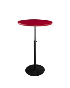 30" Round Bar Table w/ Black Hydraulic Base