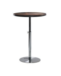 30" Round Bar Table w/ Chrome Hydraulic Base