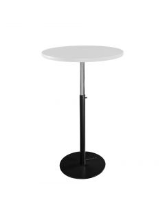 Round Bar Table w/ Black Hydraulic Base