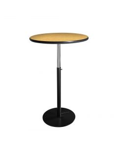 30" Round Bar Table w/ Black Hydraulic Base