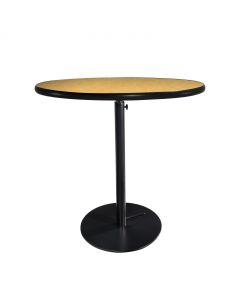 30" Round Café Table w/ Black Hydraulic Base, Brushed Yellow Top