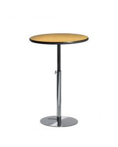 30" Round Bar Table w/ Chrome Hydraulic Base