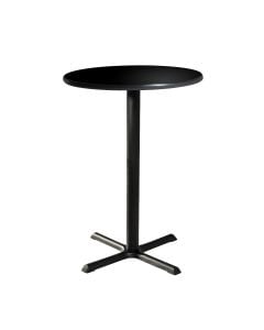 36" Round Bar Table w/ Standard Black Base, Black Top