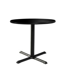 36" Round Cafe Table w/ Standard Black Base, Black Top