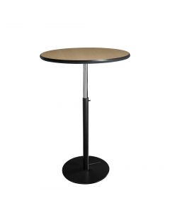 36" Round Bar Table w/ Black Hydraulic Base