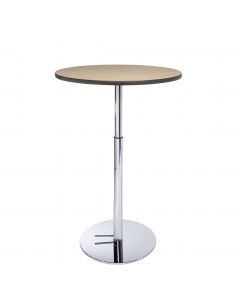 36" Round Bar Table w/ Chrome Hydraulic Base