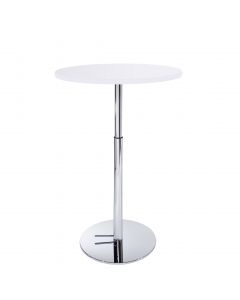 36" Round Bar Table w/ Chrome Hydraulic Base