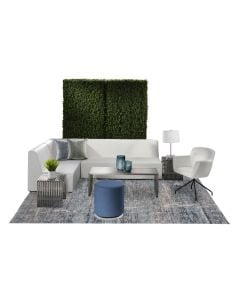 Classic event rental package with white soft seating