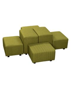 Beverly Oasis Small Grouping, Olive Green Fabric