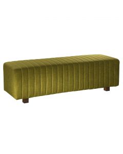 Beverly Bench Ottoman, Olive Green Fabric