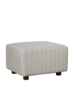 Beverly Small Bench Ottoman, Gray Fabric