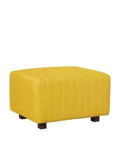 Beverly Small Bench Ottoman, Yellow Fabric