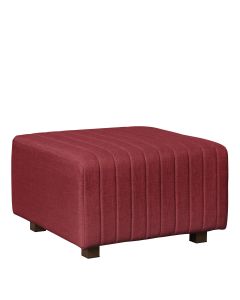 Beverly Square Ottoman, Red Fabric