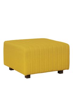 Beverly Square Ottoman, Yellow Fabric