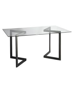Geo Rectangular Table, Black Base