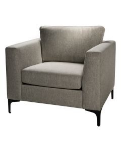 a taupe club chair