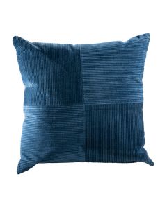 navy blue corduroy textured pillow