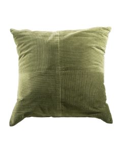 green corduroy textured pillow