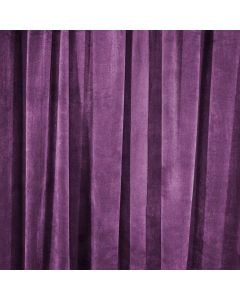 close up of super velour drape in lilac