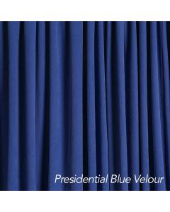 Presidential Blue Velour Drape 12ft H