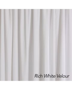 Rich White Velour Drape 12ft H
