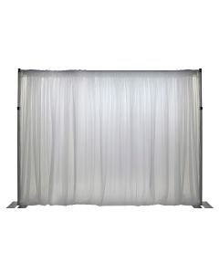 winter white sheer drape backdrop