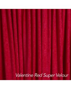 Valentine Red Velour Drape 12ft H