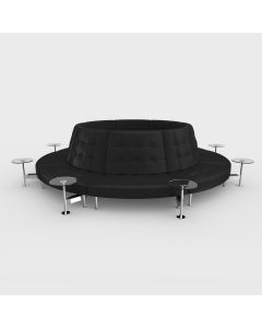 Endless Powered High Back Closed Circle w/ 8 Glass Round Tables