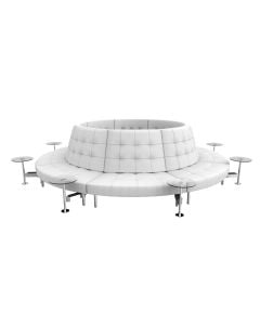 Endless Powered High Back Closed Circle w/ 8 Glass Round Tables