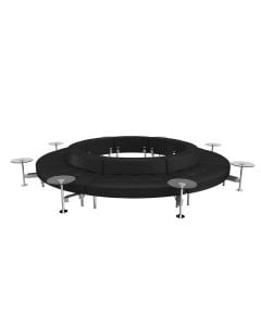 Endless Powered Low Back Closed Circle w/ 8 Round Glass Tables