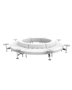Endless Powered Low Back Closed Circle w/ 8 Round Glass Tables