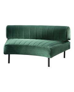 Endless Large Curve Low Back Chair, Emerald Velvet