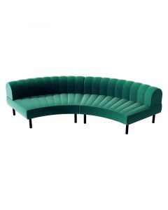 Endless Large Curve Low Back Loveseat w/ Channel Stitch