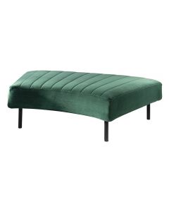 Endless Curved Ottoman, Emerald Velvet