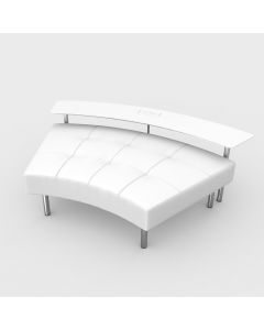 Endless Powered Large Curved Table w/ Curved Ottoman