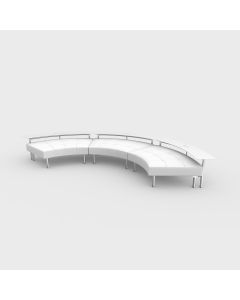 Endless Powered 3-Seat Curved Ottoman w/ Large Curved Tables
